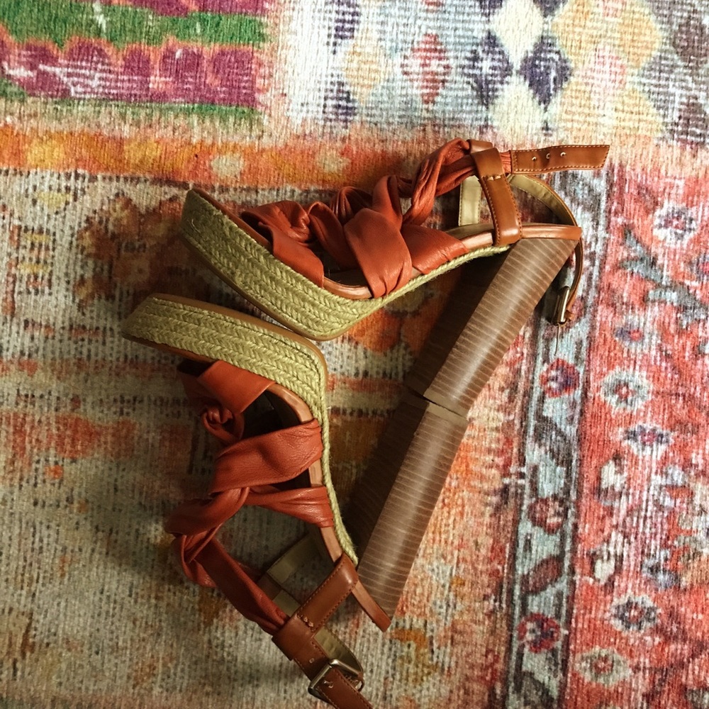 SALE Luxury Rebel JEN Orange Strappy Heels